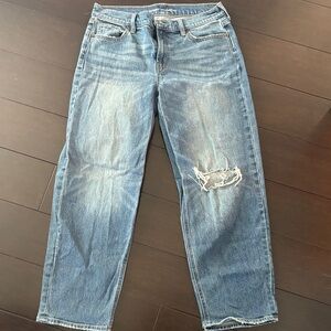Old Navy Blue Distressed Boyfriend Jeans